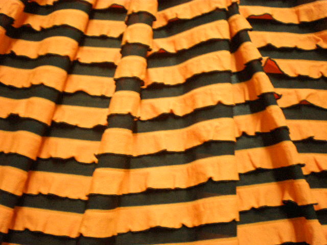 12.Orange-Black Plain Ruffles